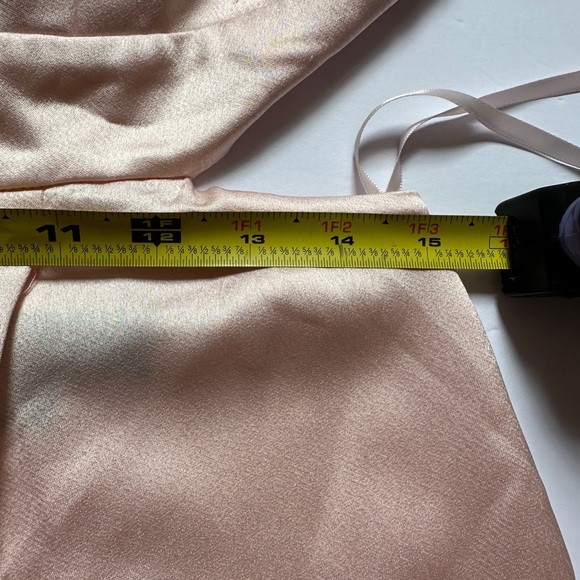 Jill Jill Stuart Jumpsuit |  Blush Satin | Sz 8 | Wide leg | rose | Open Back - Picture 7 of 10